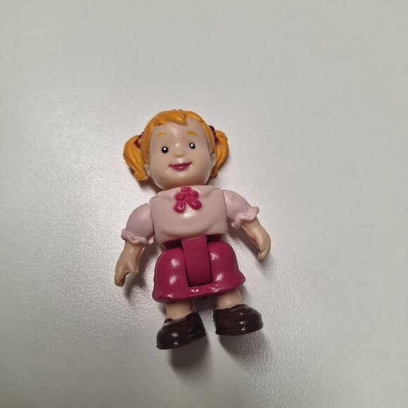 Keenway Dollhouse Figure Daughter Child Girl Redhead Short Small Pink Kid Play - Picture 4 of 5